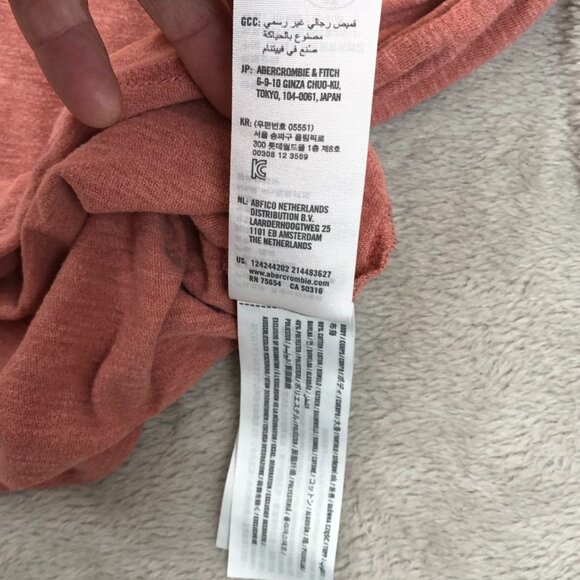 Abercrombie & Fitch Women's T-Shirt Large Pink Crew Neck Pullover Soft A&F Tee - Picture 7 of 11